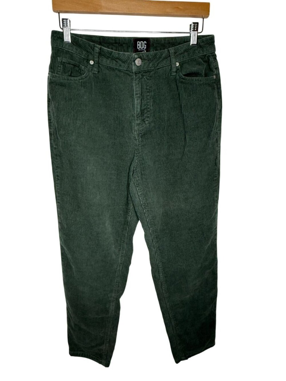 BDG 29 Green Corduroy Mom High Rise Pants Urban Outfitters